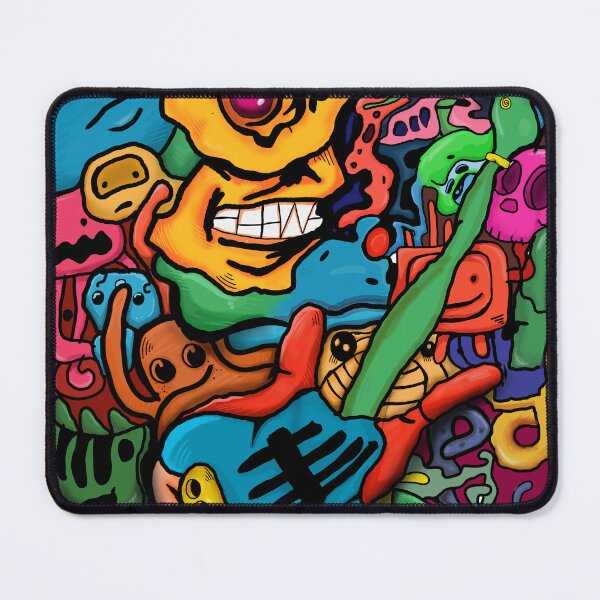 Item preview, abstract guitarist faces designed and sold by delyo.