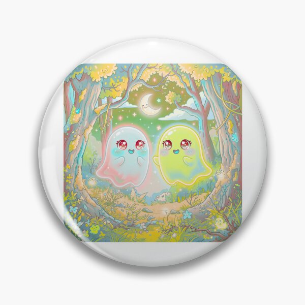 Item preview, Cute Ghost Friends in Magical Forest designed and sold by DervoTeck2767.