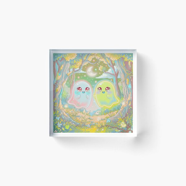 Item preview, Cute Ghost Friends in Magical Forest designed and sold by DervoTeck2767.