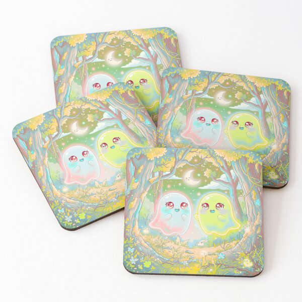 Item preview, Cute Ghost Friends in Magical Forest designed and sold by DervoTeck2767.
