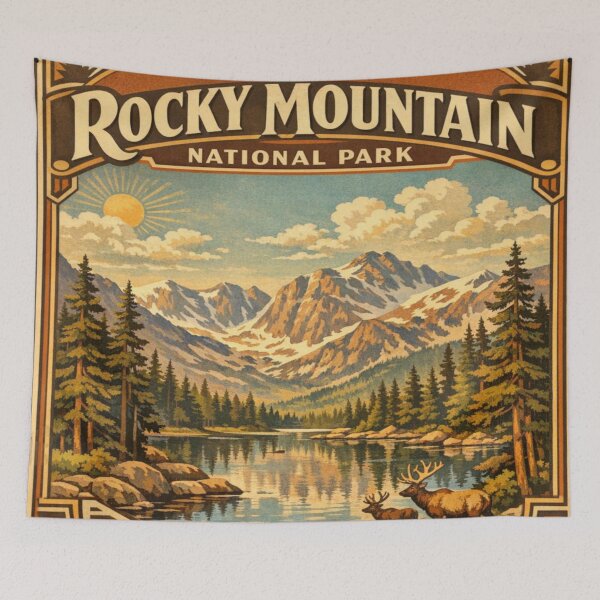 Item preview, Vintage Rocky Mountain design designed and sold by hollycooper.