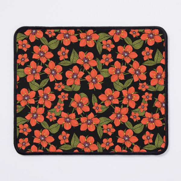 Item preview, Red Flower pattern on Black designed and sold by Mbmcdonaldart.