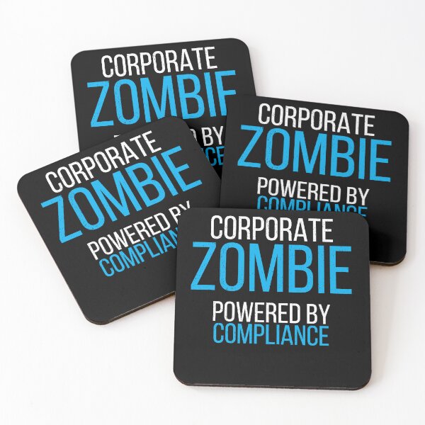 Item preview, Corporate Zombie Powered By Compliance Funny Office Worker Design designed and sold by No Excuses Supply.