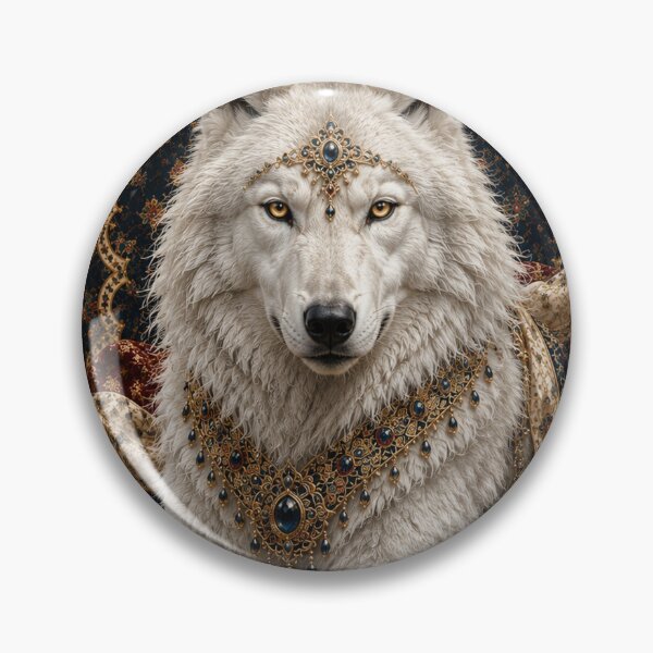 Item preview, Royal White Wolf | Luxury Fantasy Wall Art designed and sold by ravuh.
