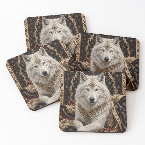 Item preview, Royal White Wolf | Luxury Fantasy Wall Art designed and sold by ravuh.