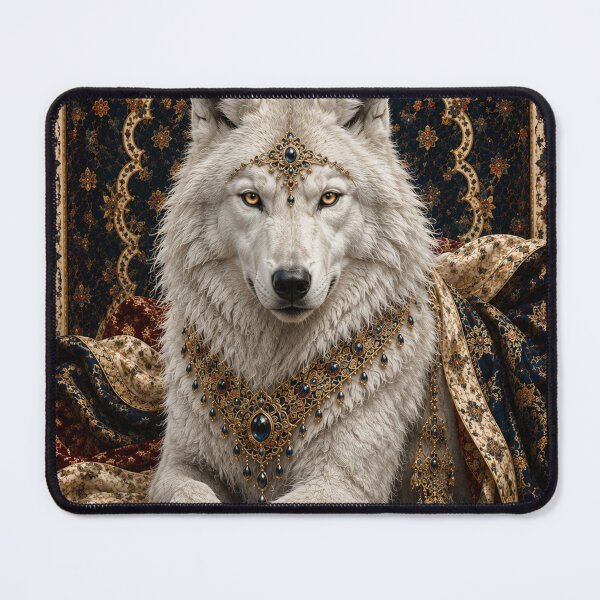 Item preview, Royal White Wolf | Luxury Fantasy Wall Art designed and sold by ravuh.