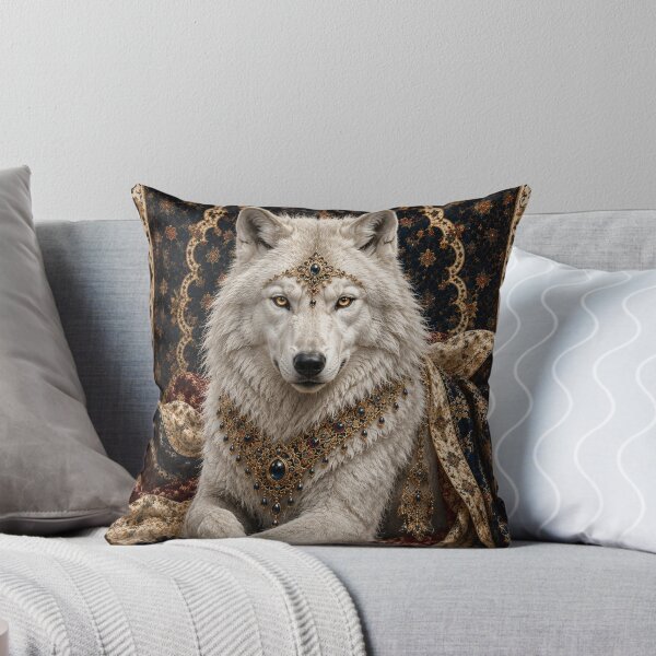 Item preview, Royal White Wolf | Luxury Fantasy Wall Art designed and sold by ravuh.