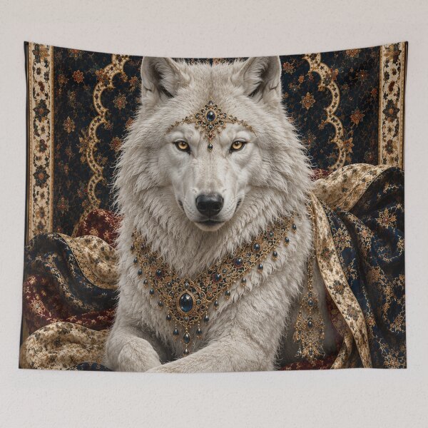 Item preview, Royal White Wolf | Luxury Fantasy Wall Art designed and sold by ravuh.