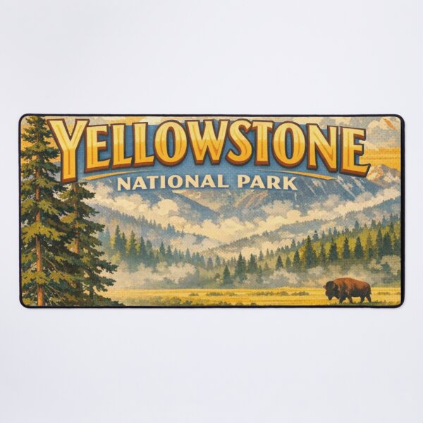 Item preview, Vintage YellowStone nature poster designed and sold by hollycooper.