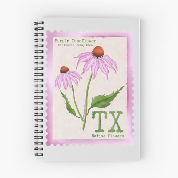 Item preview, Texas Native Flower Purple Coneflowers Watercolor Vintage Postage Stamp designed and sold by Marguerite Artistry.