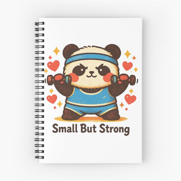Item preview, Small But Strong Panda Gym – Cute Kawaii Workout Motivation Design designed and sold by p-frosty-design.