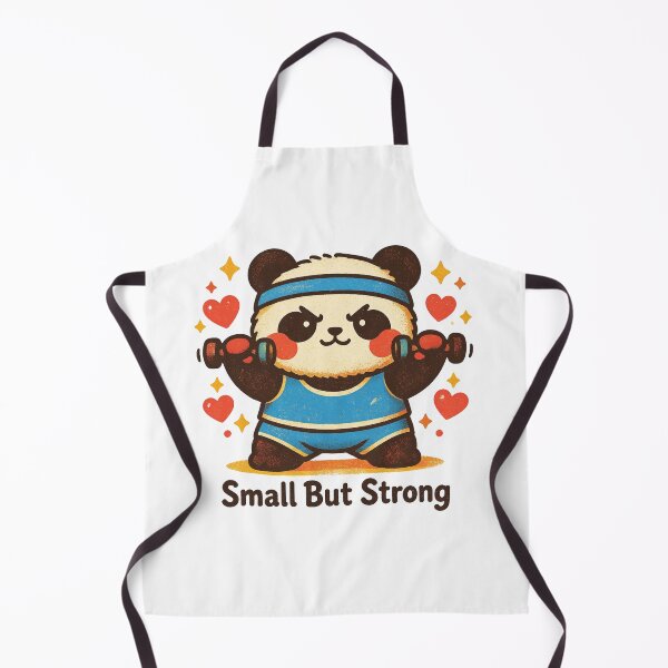 Item preview, Small But Strong Panda Gym – Cute Kawaii Workout Motivation Design designed and sold by p-frosty-design.