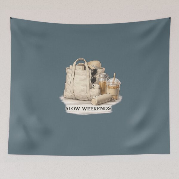 Item preview, Slow Weekends – Modern Lifestyle Essentials Illustration designed and sold by RosalesArts.