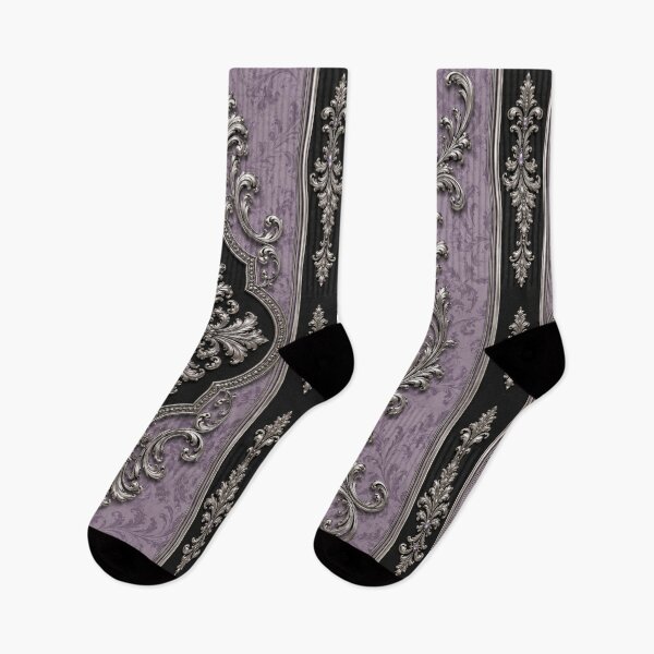Item preview, Lavender & Black Striped Baroque designed and sold by DesignsByPrnces.