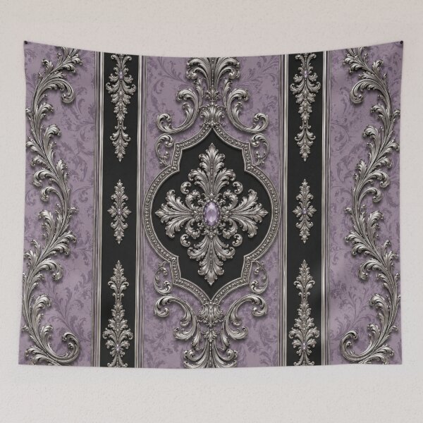 Item preview, Lavender & Black Striped Baroque designed and sold by DesignsByPrnces.