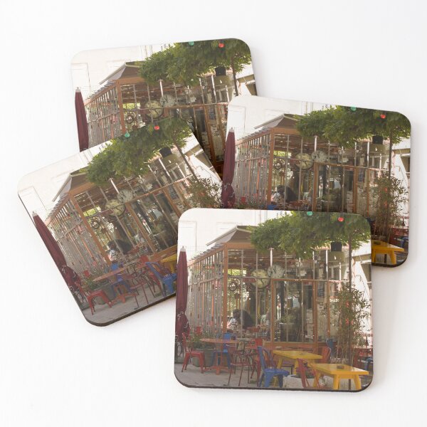 Item preview, Sun-Drenched French Cafe Terrace Saint Remy de Provence designed and sold by Open Road Gallery .