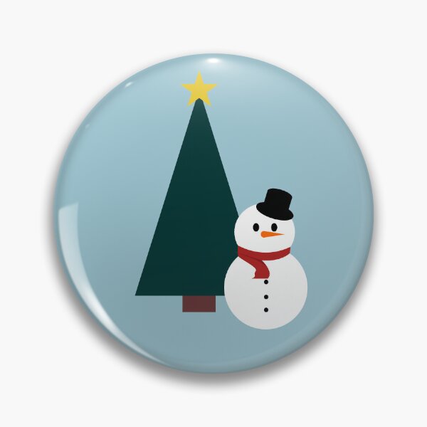 Item preview, Minimalist Holiday Tree with Frosty Snowman Illustration designed and sold by yuco05.