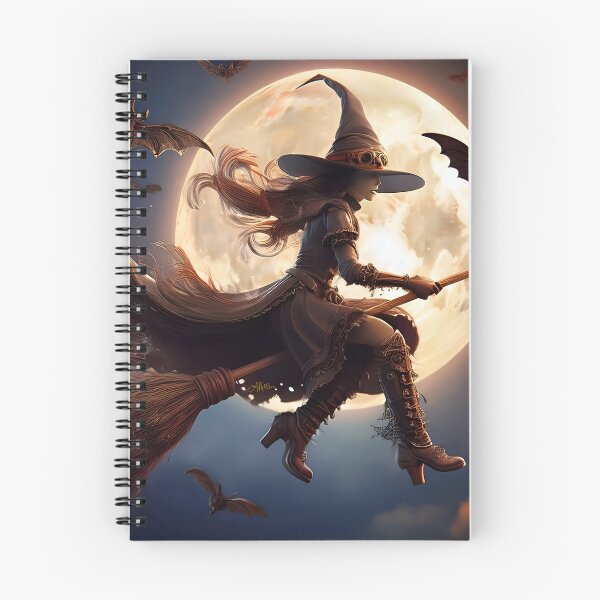 Item preview, Steampunk Halloween Witch Moonlight Flight designed and sold by Lee Hiller Designs.