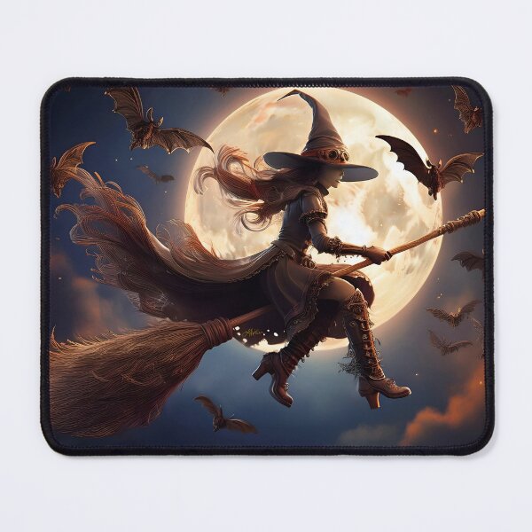 Item preview, Steampunk Halloween Witch Moonlight Flight designed and sold by Lee Hiller Designs.