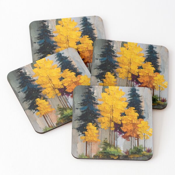 Item preview, Autumn Forest — Bold Palette Knife Style Art Print designed and sold by daila70.