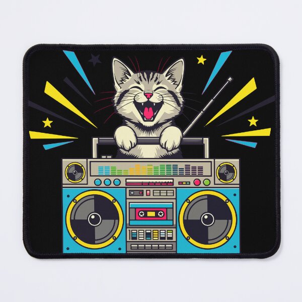 Item preview, Mix Master Retro Cat designed and sold by SillyPawsStudio.