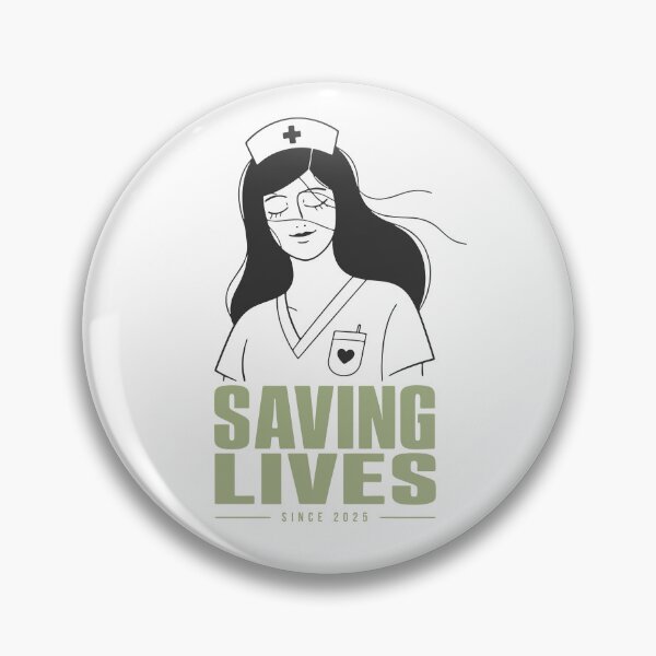 Item preview, Saving Lives Since 2025 Nurse Illustration Gift Mug RN Graduation designed and sold by KiwyStudio.
