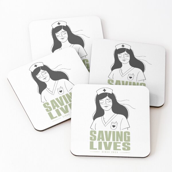 Item preview, Saving Lives Since 2025 Nurse Illustration Gift Mug RN Graduation designed and sold by KiwyStudio.