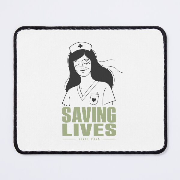 Item preview, Saving Lives Since 2025 Nurse Illustration Gift Mug RN Graduation designed and sold by KiwyStudio.