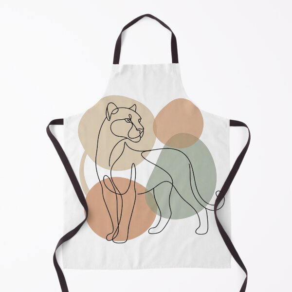 Item preview, Minimalist One Line Panther Panther Abstract Shapes designed and sold by rich-moda.