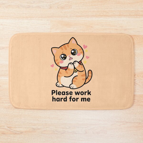 Item preview, Please Work Hard For Me - Cute Pleading Orange Cat designed and sold by Frezcola.