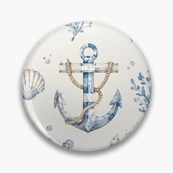 Item preview, Nautical Coastal Anchor Seamless Pattern designed and sold by Ioanna-Studio.