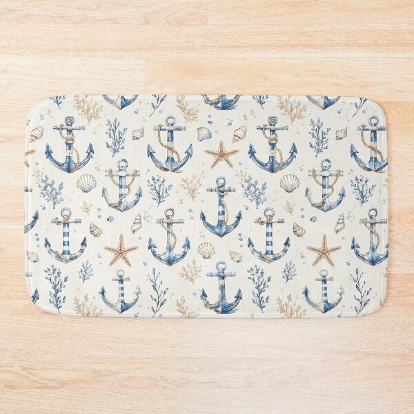 Item preview, Nautical Coastal Anchor Seamless Pattern designed and sold by Ioanna-Studio.