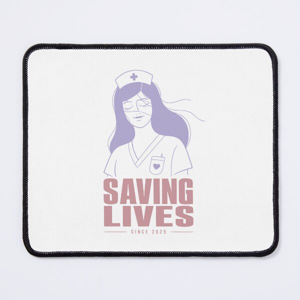 Item preview, Saving Lives Since 2025 Nurse Illustration Gift T-Shirt RN Graduation designed and sold by KiwyStudio.
