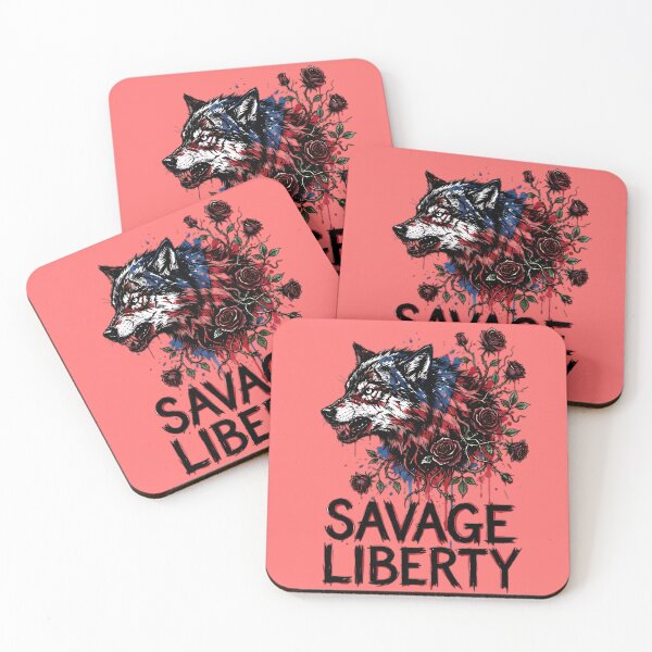 Item preview, Savage Liberty Distressed Alpha Wolf designed and sold by IronDissident.