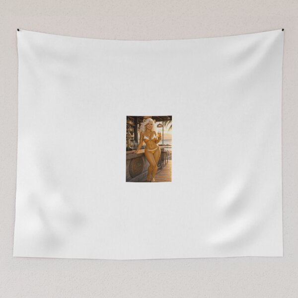Item preview, Blonde Anthropomorphic Girl at Beach Bar designed and sold by CathryneDelamort.