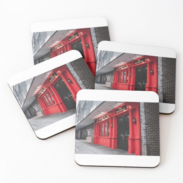 Item preview, Red Pub In Grey designed and sold by KE Photo Art.