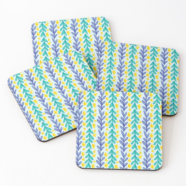 Item preview, Green Tropical Floral Stripes designed and sold by ArtFromInga.