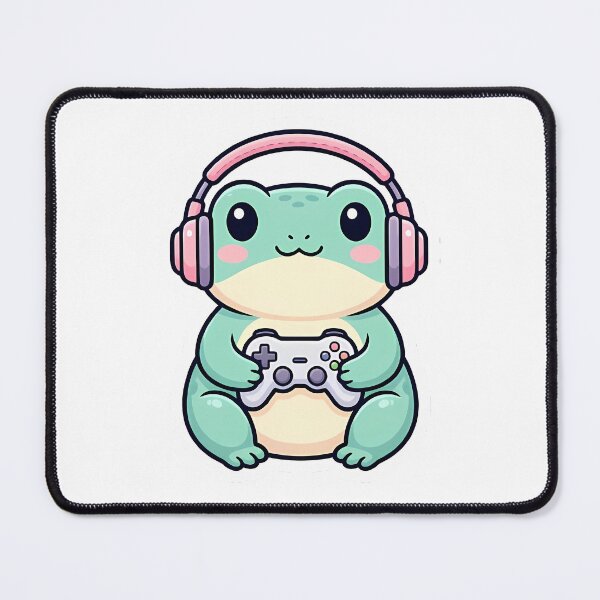 Item preview, Cute Kawaii Gamer Frog with Headphones designed and sold by YALLABUY.
