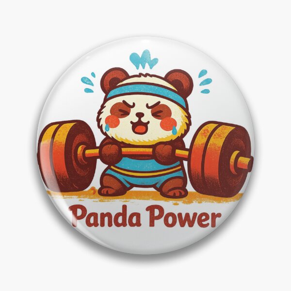Item preview, Panda Power – Cute Kawaii Weightlifting Panda Gym Motivation Design designed and sold by p-frosty-design.