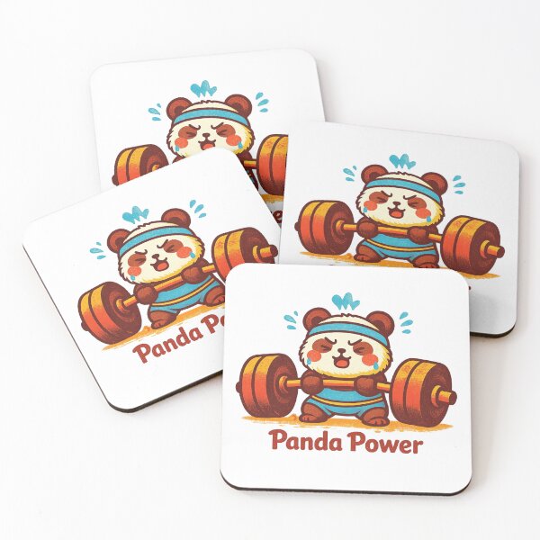 Item preview, Panda Power – Cute Kawaii Weightlifting Panda Gym Motivation Design designed and sold by p-frosty-design.