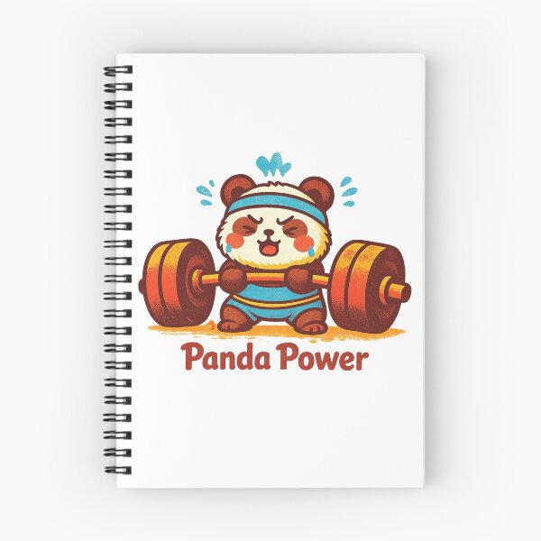 Item preview, Panda Power – Cute Kawaii Weightlifting Panda Gym Motivation Design designed and sold by p-frosty-design.