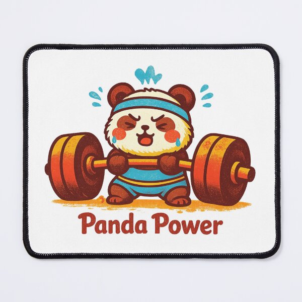 Item preview, Panda Power – Cute Kawaii Weightlifting Panda Gym Motivation Design designed and sold by p-frosty-design.