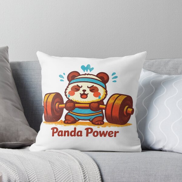Item preview, Panda Power – Cute Kawaii Weightlifting Panda Gym Motivation Design designed and sold by p-frosty-design.
