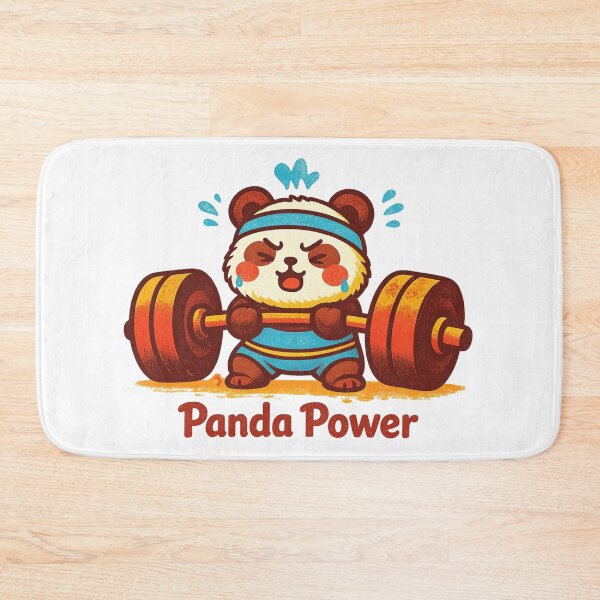 Item preview, Panda Power – Cute Kawaii Weightlifting Panda Gym Motivation Design designed and sold by p-frosty-design.