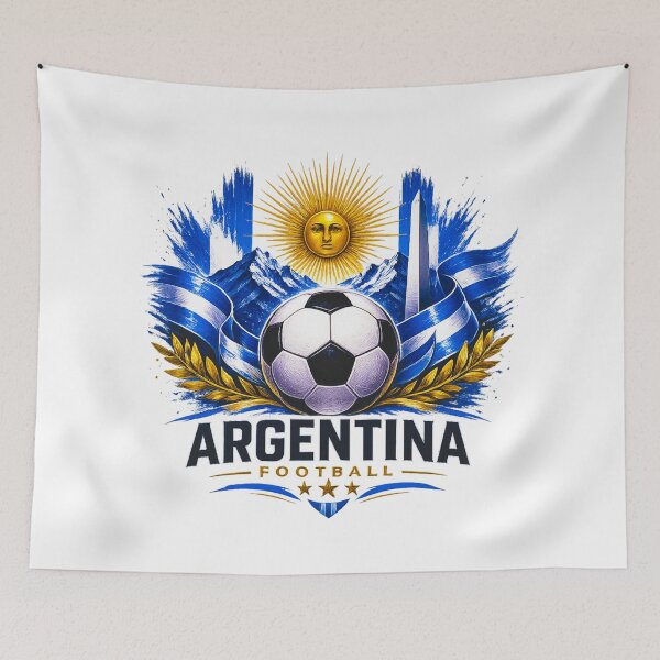 Item preview, Argentina Football Ultra Modern Minimal Football Design designed and sold by TKOprintdesigns.