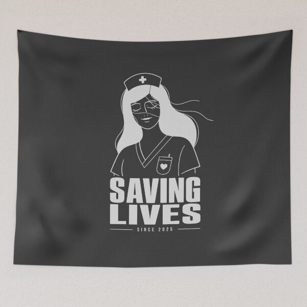 Item preview, Saving Lives Since 2025 Nurse Illustration Gift Shirt RN Graduation designed and sold by KiwyStudio.