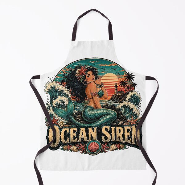 Item preview, Ocean Mermaid Retro Anime Pin Up Style designed and sold by JonelleTshirts.