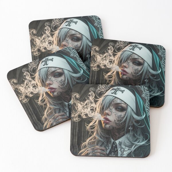 Item preview, Tattooed Gangster Nun designed and sold by GalleryBrisArt.