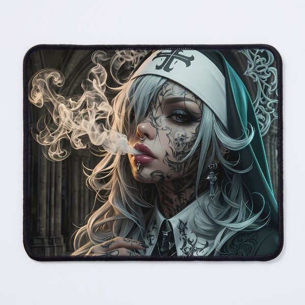 Item preview, Tattooed Gangster Nun designed and sold by GalleryBrisArt.