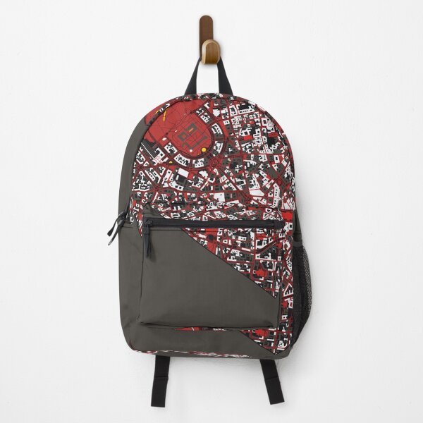 Item preview, Milan Heart Map – Red and Black Inspired City Art designed and sold by BottleGnome.
